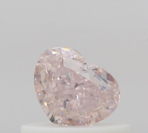 0.51 carat Fancy Light Pink-SI2 Natūralus Heart Deimantas (1)