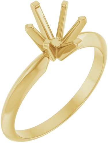 Sužadėtuvių Žiedas „Solitaire“ 585 Geltonojo Aukso Oval 8mm x 6mm (1)