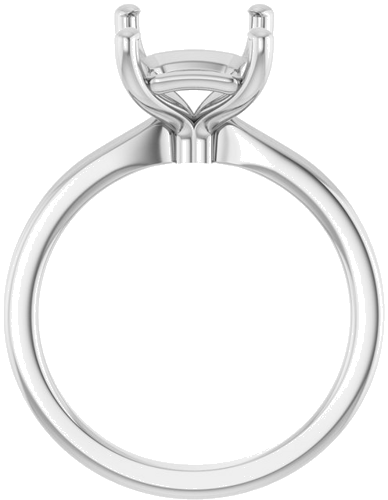 Sužadėtuvių Žiedas 14k white gold Emerald 10mm x 8mm (2)