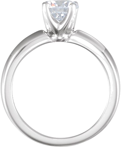 14K White 6.5 mm Round 4-Prong Low Solstice Solitaire® Engagement Ring Mounting (4)
