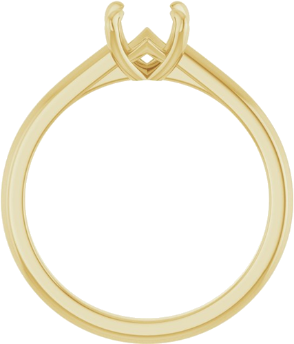 14K Yellow 6.5 mm Round Solitaire Engagement Ring Mounting (2)