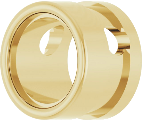 18K Yellow 5.8 mm Round Bezel-Set Slide Pendant Mounting (2)