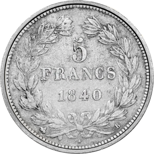 5 Francs (1830-1848) France Louis Philippe I silver coin (2)