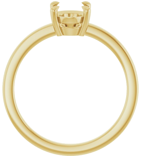 14K Yellow 8x6 mm Oval Solitaire Engagement Ring Mounting (2)