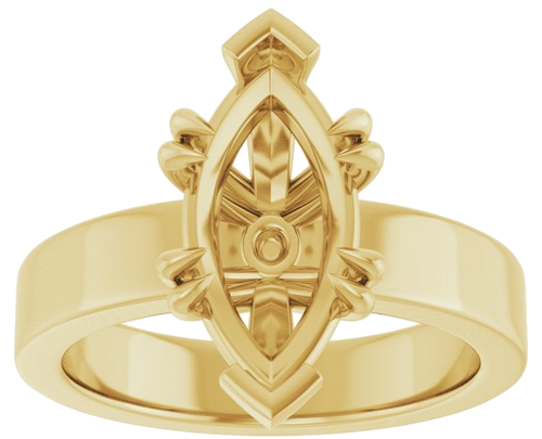 Sužadėtuvių Žiedas „Double Claw-Prong Solitaire“ 14k yellow gold Marquise 14mm x 7mm (3)