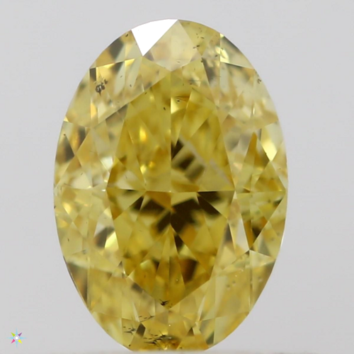 0.55 carat Fancy Intense Orangey Yellow-SI1 Natūralus Oval Deimantas (1)