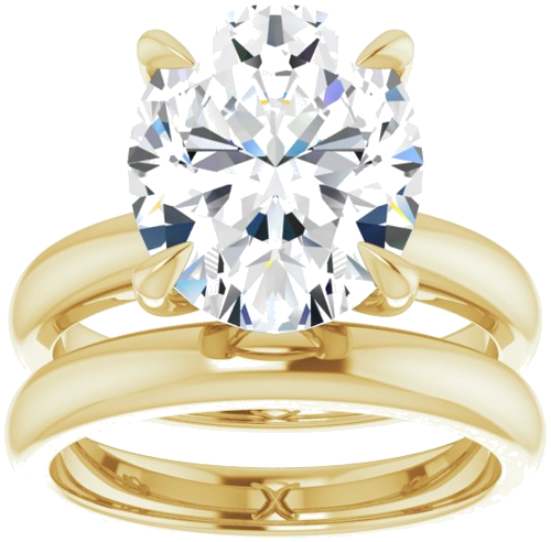 Sužadėtuvių Žiedas „Claw-Prong Solitaire“ 14k yellow gold Oval 12mm x 10mm (8)