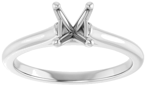 Sužadėtuvių Žiedas „Accented“ 14k white gold Oval 7mm x 5mm (3)