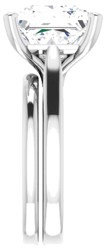 Sužadėtuvių Žiedas „Solitaire“ 585 Baltojo Aukso Square 10mm (9)