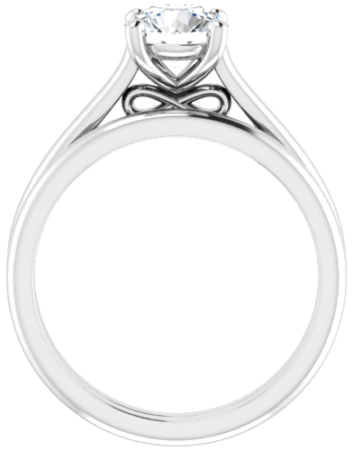 Sužadėtuvių Žiedas „Infinity-Inspired“ 950 Platinos Round 6.5mm (7)