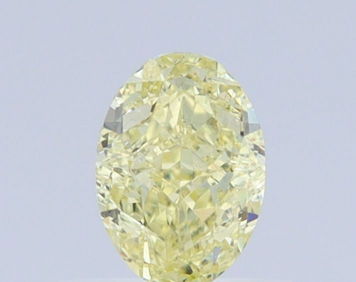 0.57 carat Fancy  Yellow-SI1 Natūralus Oval Deimantas (1)