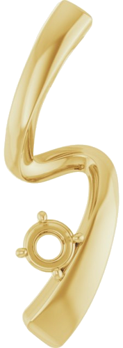 Pakabukas „Solitaire Freeform“ 14k yellow gold Round 3.4mm (1)