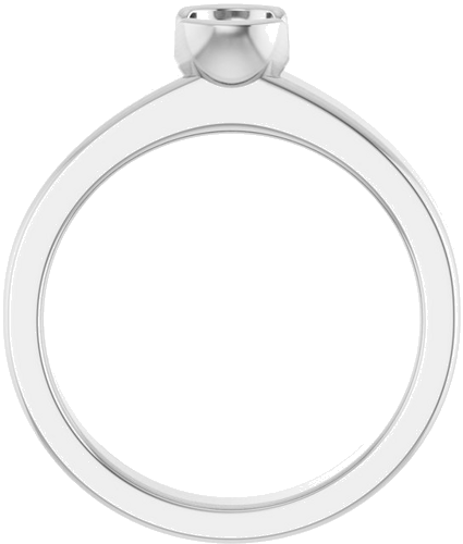 Sužadėtuvių Žiedas „Half-Bezel Solitaire“ 14k white gold Round 4.8mm (2)