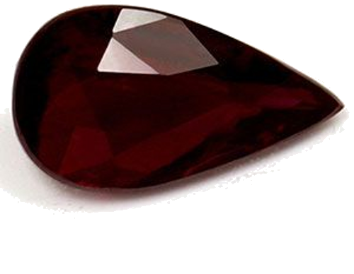 0.95 carat RED Pear Rubinas (1)