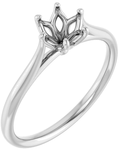 Sužadėtuvių Žiedas „Solitaire“ 950 Platinos Round 5.8mm (1)