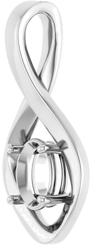 Sterling Silver  7x5 mm Oval Pendant Mounting (2)