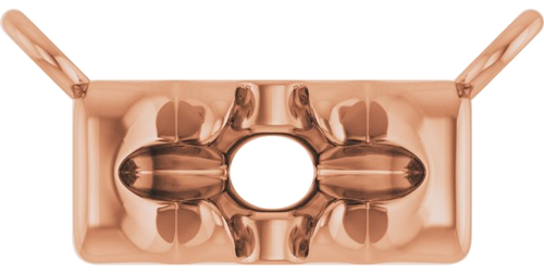 Pakabukas „French-Set Family Bar“ 10k rose gold Round 3mm (1)