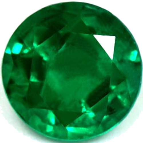 0.64 carat GREEN Round Smaragdas (1)