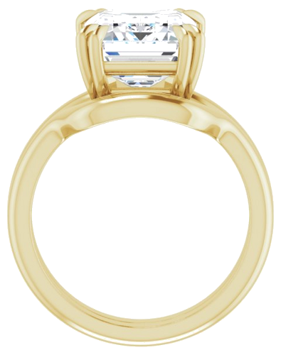 Sužadėtuvių Žiedas „Double Claw-Prong Solitaire“ 14k yellow gold Emerald 11mm x 9mm (7)