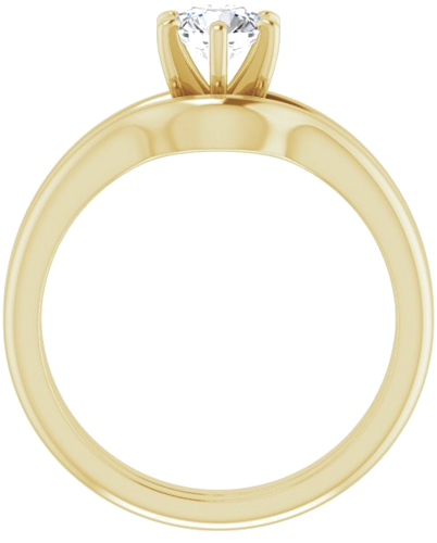 Sužadėtuvių Žiedas „Solitaire“ 10k yellow gold Round 5.2mm (7)