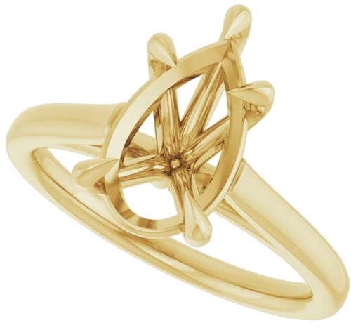 Sužadėtuvių Žiedas „Claw-Pong“ 14k yellow gold Pear 11.5mm x 7mm (5)