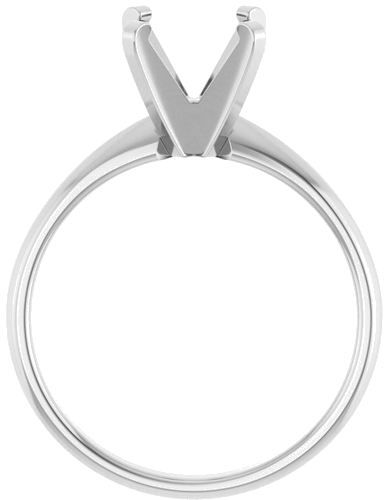 14K White 7.8-8.6 mm Round Solitaire Engagement Ring Mounting (2)