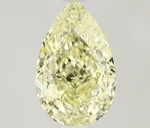 1.0 carat Fancy Light Yellow-VVS1 Natūralus Pear Deimantas (1)