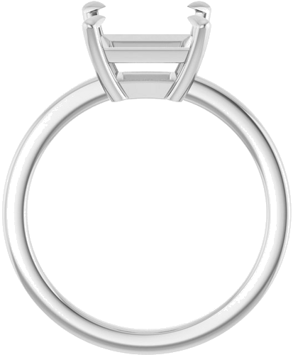 Sužadėtuvių Žiedas „Claw-Prong Solitaire“ 14k white gold Square 7.5mm (2)