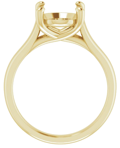 Sužadėtuvių Žiedas „Solitaire“ 585 Geltonojo Aukso Oval 11mm x 9mm (2)