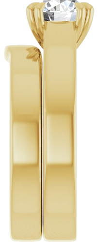 Sužadėtuvių Žiedas „Double Claw-Prong Solitaire“ 18k yellow gold Round 7mm (9)