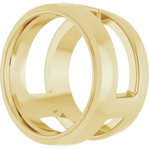 Pakabukas „Round Bezel-Set Slide“ 18k yellow gold Round 7.5mm (2)