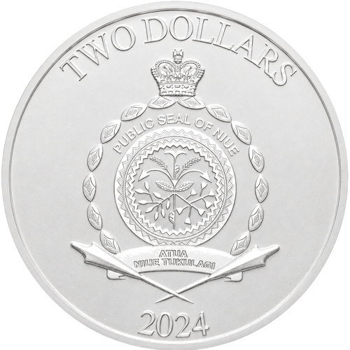 1 oz Minnijas un Mikija Ziemassvētki 2024 Niue sudraba monēta (2)