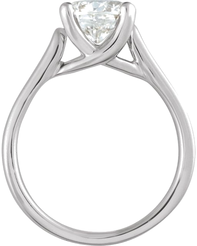 Sužadėtuvių Žiedas „Solitaire“ 14k white gold Round 7.4mm (3)