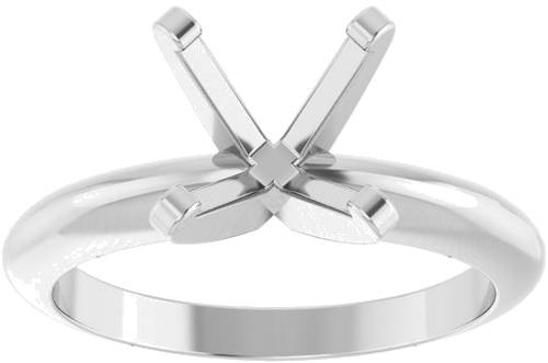 Sužadėtuvių Žiedas „Solitaire“ 585 Baltojo Aukso Round 8mm (3)