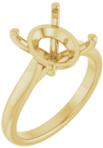 Sužadėtuvių Žiedas 14k yellow gold Oval 12mm x 10mm (1)