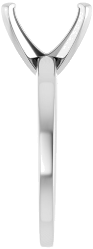 Sužadėtuvių Žiedas „Solitaire“ 18k white gold Emerald 9mm x 7mm (4)