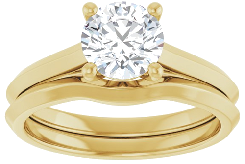 Sužadėtuvių Žiedas „Claw-Prong“ 10k yellow gold Round 6.5mm (8)