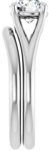 14K White 6.5 mm Round Solitaire Engagement Ring Mounting (9)