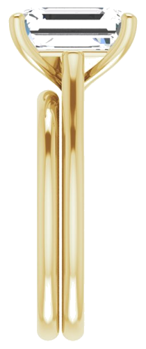 14K Yellow 10x8 mm Emerald Solitaire Engagement Ring Mounting (9)