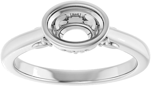 Sužadėtuvių Žiedas „Bezel-Set“ 925 Sidabro Oval 7mm x 5mm (3)