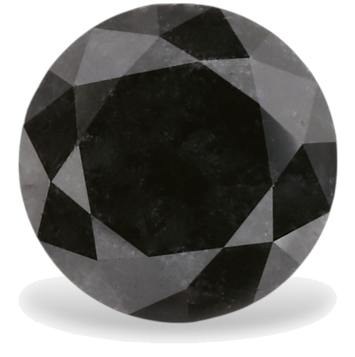 1.03 carat Fancy Black-VVS2 Excellent cut Natūralus Round Deimantas (1)