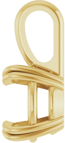 Pakabukas „Solitaire“ 14k yellow gold Round 6mm (3)