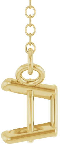 Pakabukas „Solitaire“ 14k yellow gold Cushion 5mm (3)