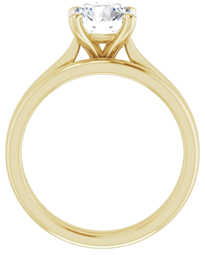 14K Yellow 7.4 mm Round Engagement Ring Mounting (7)