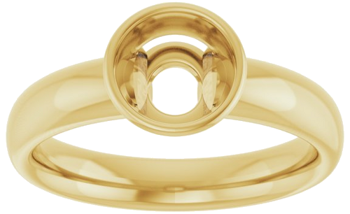 14K Yellow 6.5 mm Round Engagement Ring Mounting (3)