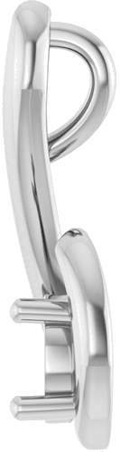Pakabukas „Freeform“ 14k white gold Round 5.5mm (3)