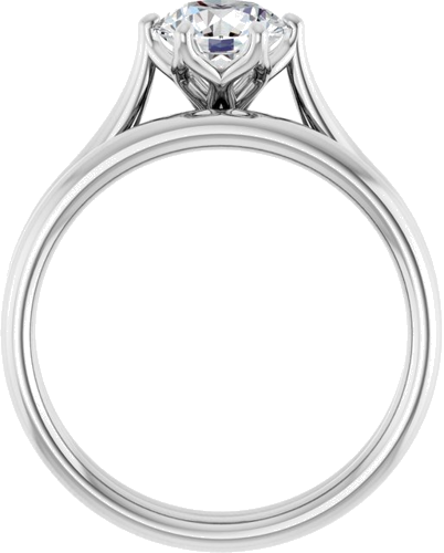 Platinum 6.5 mm Round Engagement Ring Mounting (7)