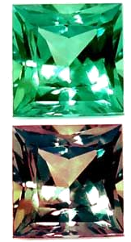 0.11 carat GREEN Square Alexandrite (1)