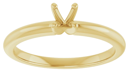 14K Yellow  4.1 mm Round Solitaire Engagement Ring Mounting (3)