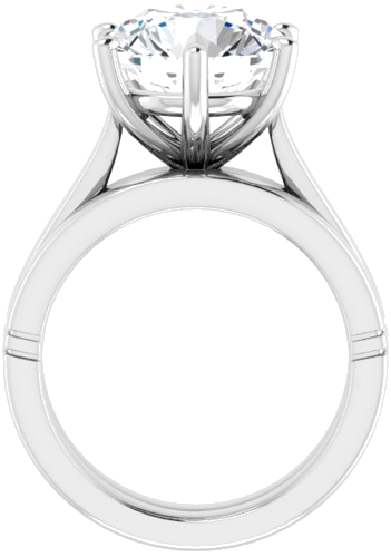 Platinum  11 mm Round Solitaire Engagement Ring Mounting (7)